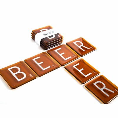 Beer Scrabble Coasters (Set of 4)