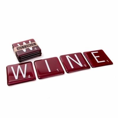 Wine Scrabble Coasters (Set of 4)
